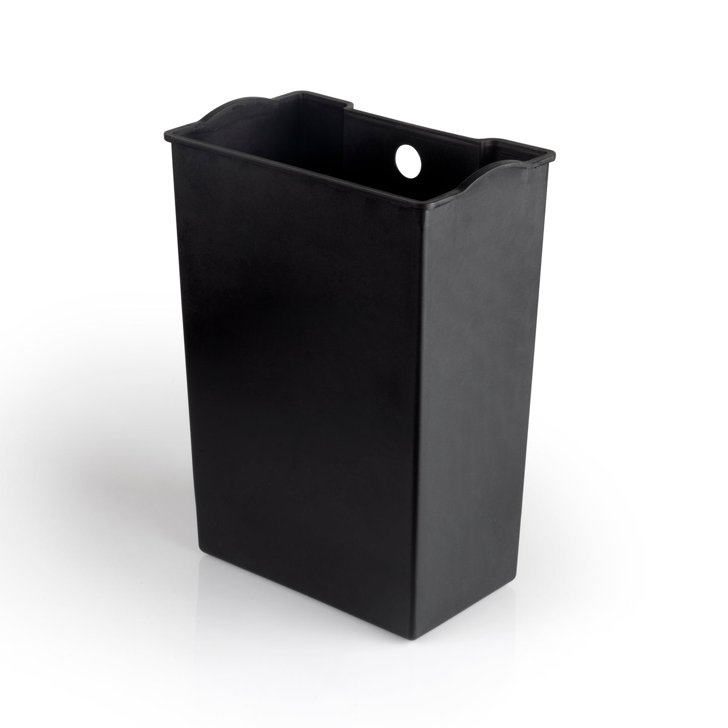 Emuca Rectangular outdoor recycling bin Recycle, pedal-operated lid opening, 1x12 litres, aluminium, painted white