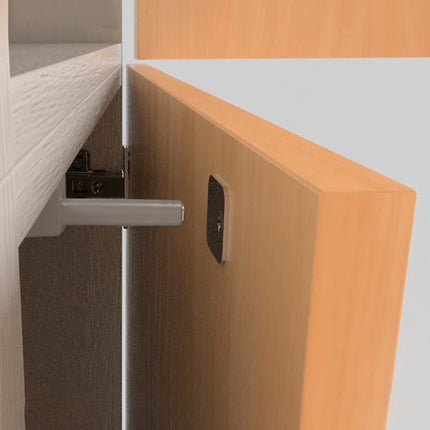 Emuca Conjunto de 10 fechos de porta para aparafusar em móveis com ajuste Push Lite, comprimento 80 mm, Magnético, Plástico, Cinza