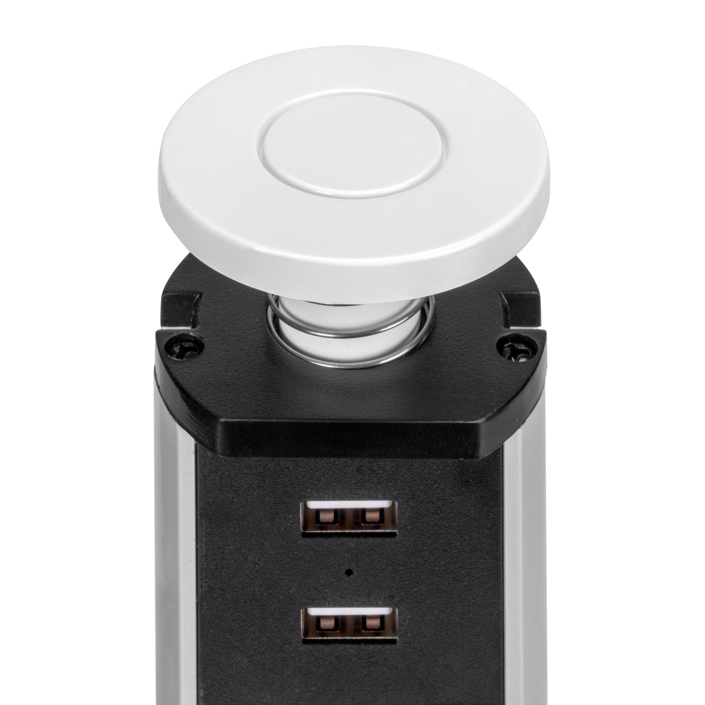 Emuca Multiconector extraíble Vertikal, 3 enchufes tipo Schuko + USB