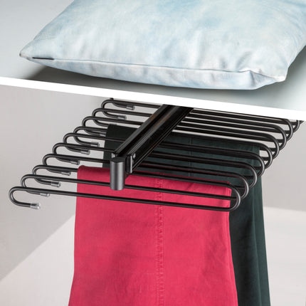 Emuca Removable trouser rack, Steel, Black painted