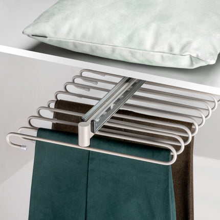 Emuca Removable trouser rack, Steel, Painted stone grey