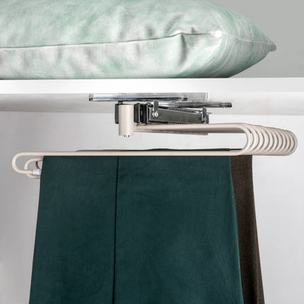 Emuca Removable trouser rack, Steel, Painted stone grey