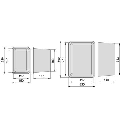 Emuca Kit de cubos organizadores para cajón de baño Tidy