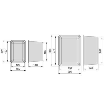 Emuca Tidy 4-piece bathroom drawer organizer cube set, plastic, white