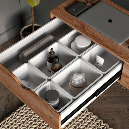 Emuca Kit de cubos organizadores para cajón de baño Tidy