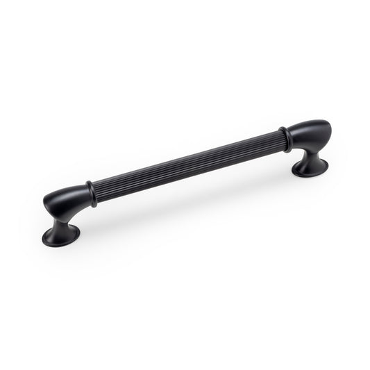 Emuca Set of 20 Suez furniture handles, L184mm, 160mm centre distance, aluminium, black paint