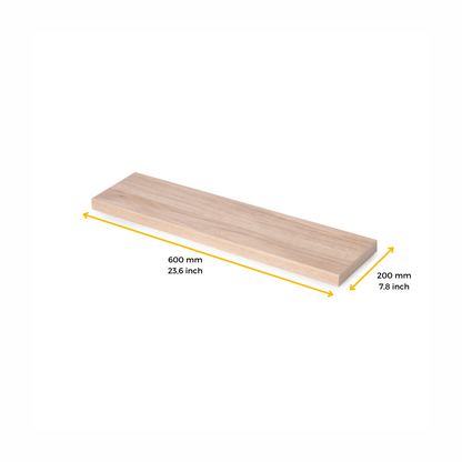 Emuca Shelf board, 600x200mm, thickness 30mm, Wood, Oak effect