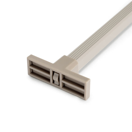 Emuca Kit de 7 varillas pantalonero y bastidor de guías Hack para armarios, cierre suave, regulable, módulo 600mm, Gris piedra