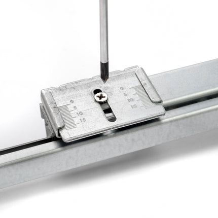 Emuca Kit of 7 trouser rods, 1 tray and soft-closing guide frame for wardrobes, adjustable, 800mm module, Stone grey