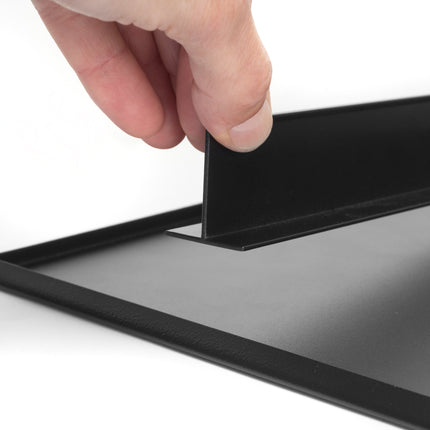 Emuca Kit de bandeja, 2 cestos organizadores y bastidor de guías con cierre suave para armarios, regulable, módulo 800mm, Negro texturizado