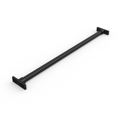 Emuca Kit of 7 trouser rods and guide frame with soft closing for wardrobes, adjustable, 600mm module, Textured black