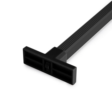 Emuca Kit of 7 trouser rods, 1 tray and soft-closing guide frame for wardrobes, adjustable, 800mm module, Textured black