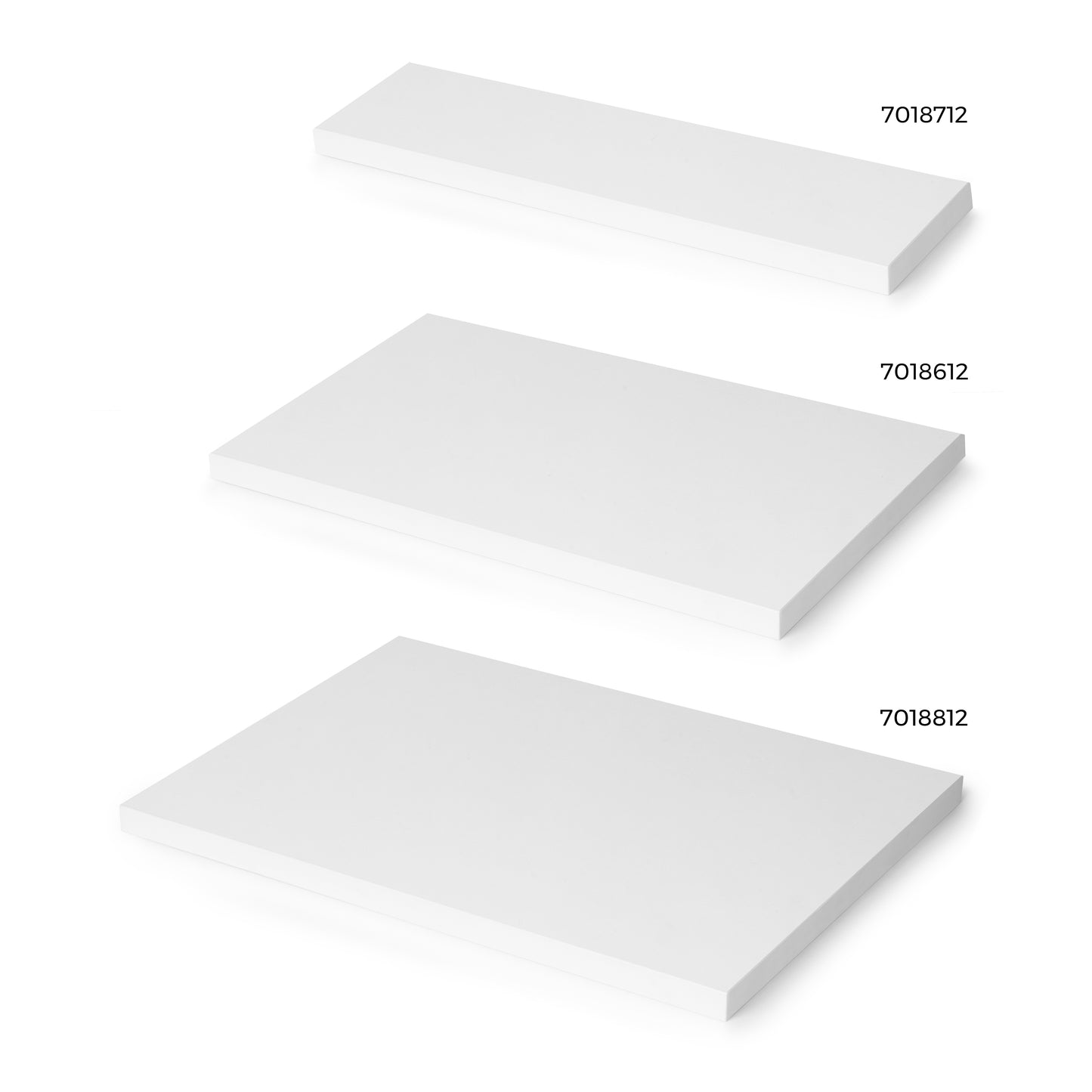 Emuca Table top, 1150x750mm, thickness 30mm, Wood, White painted