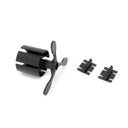 Columna pasacables Hexa, Plástico, Negro