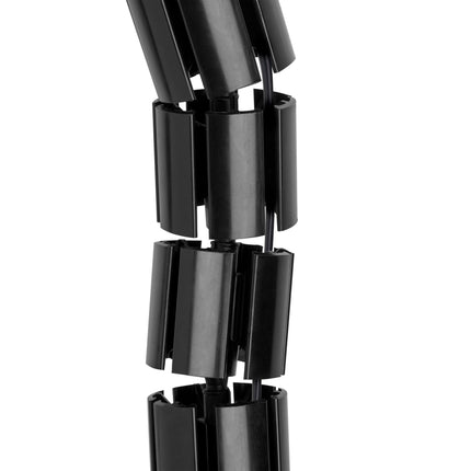 Columna pasacables Hexa, Plástico, Negro