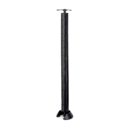 Columna pasacables Hexa, Plástico, Negro