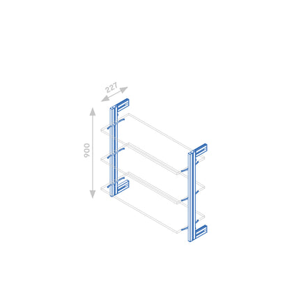 Kit Estructura Modular Zero con herrajes para el Montaje de fijación a Pared