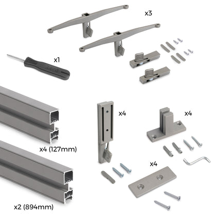 Kit Estructura Modular Zero con herrajes para el Montaje de fijación a Pared