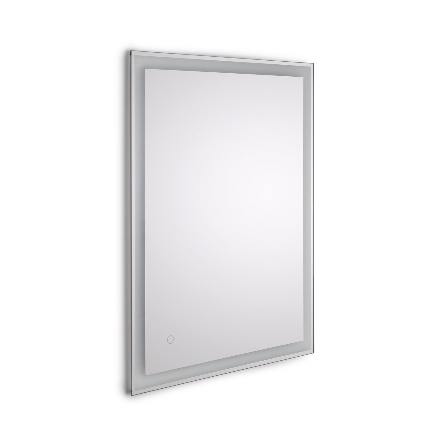 Emuca Heracles bathroom mirror with frontal and decorative LED lighting, AC 230V 50Hz, 34W, Plastic and Glass