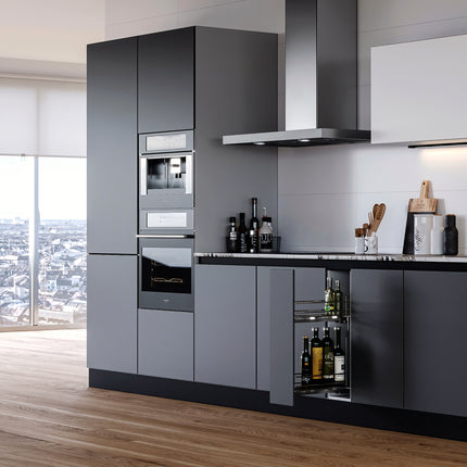 Suporte lateral removível para garrafas SupraMax com fechamento suave, cromado, aço 