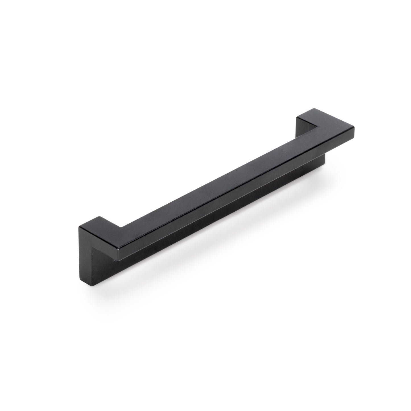 Emuca Lote de 5 tiradores para mueble Cleveland, L144mm, intereje 128mm, Zamak, Pintado negro