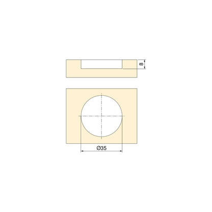 Emuca Lote de 10 pomos para mueble Oregon, diámetro 41mm, Zamak, Níquel satinado