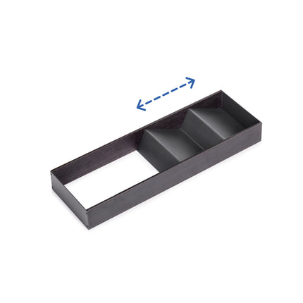 Emuca Organizador inclinado Orderbox para cajón, 150x470mm, Acero y Madera, Gris antracita
