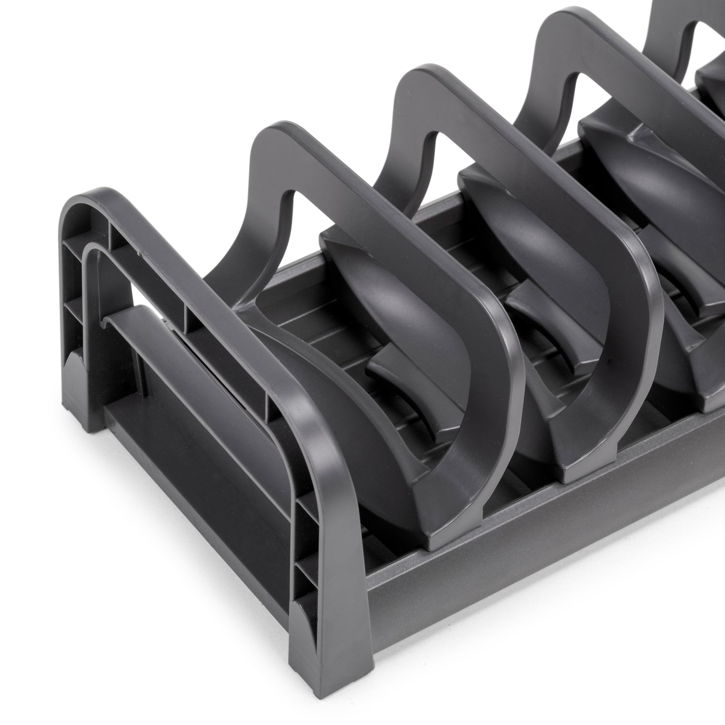 Emuca Orderbox dish rack for drawer, 120x470mm, aluminium and plastic, anthracite grey