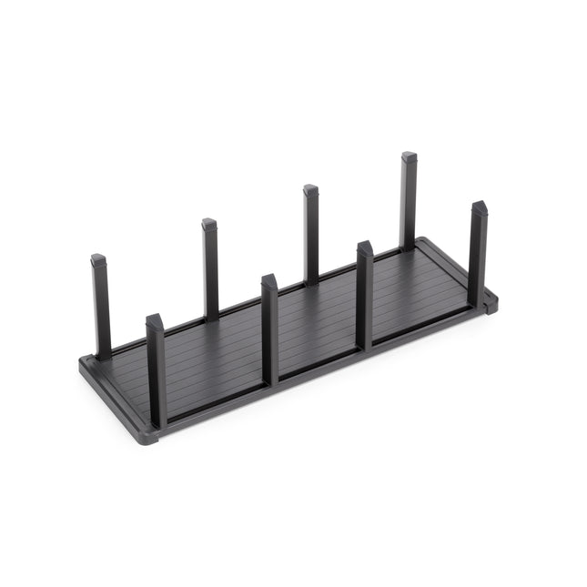 Emuca Portaplatos vertical Orderbox para cajón, 159x468mm, Aluminio y Plástico, Gris antracita