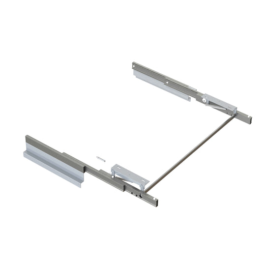 Emuca Guides for extendable and lifting table Oplà Folding+39 M120, Aluminium, Anodized stainless steel