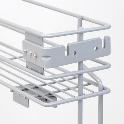 Emuca Botellero lateral extraíble Supra con cierre suave, módulo 150mm, Acero, Pintado aluminio