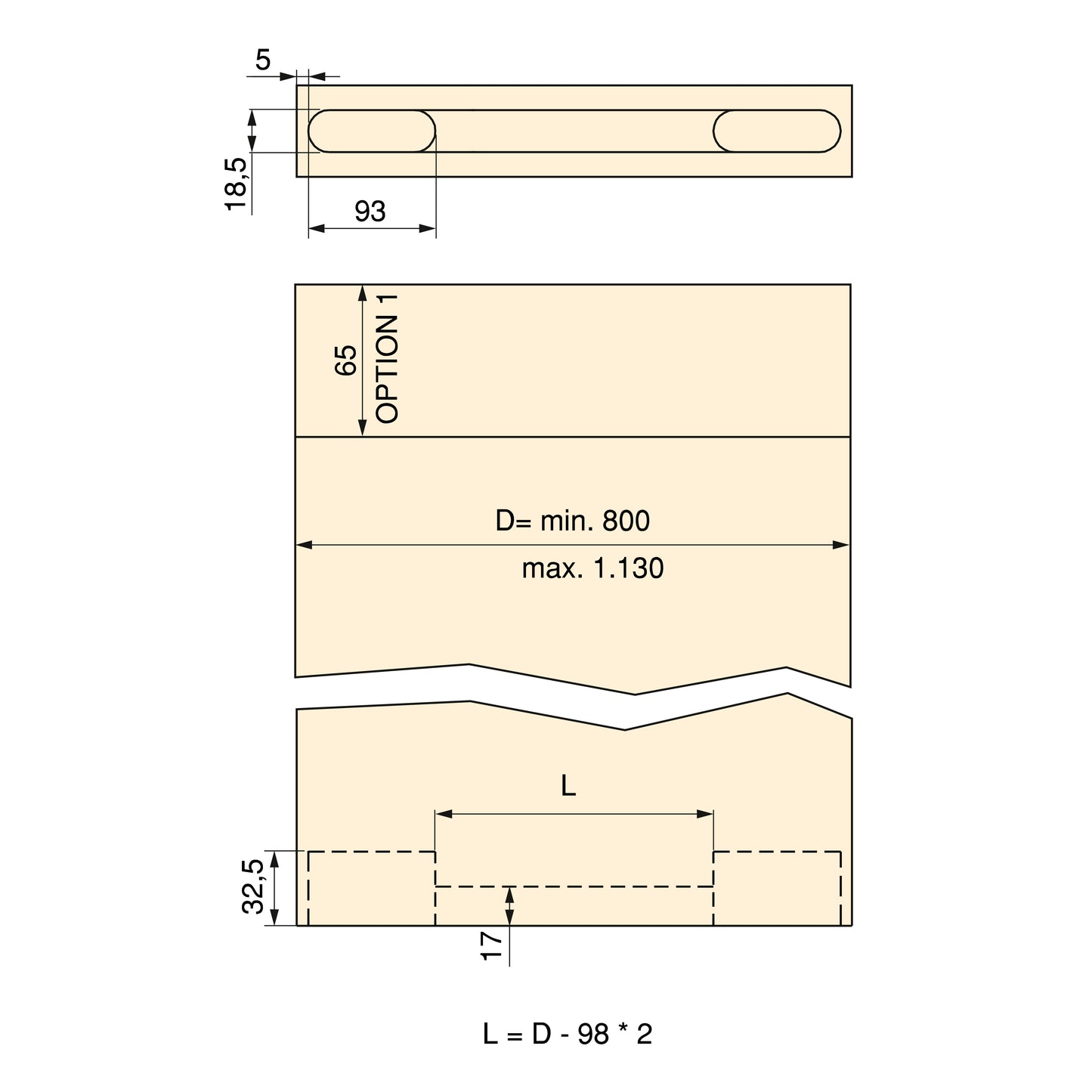 Emuca Kit de herrajes para una puerta corredera colgada de madera Wall con cierre suave, Acero y Aluminio y Plástico