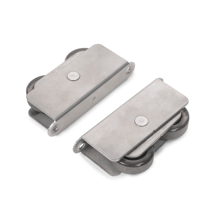 Emuca Hardware kit for a Wall wooden hanging sliding door with soft closing, Steel and Aluminum and Plastic