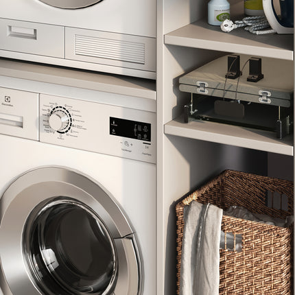 Emuca Tabla de planchar plegable y extraíble para mueble Iron 2, Acero y Madera