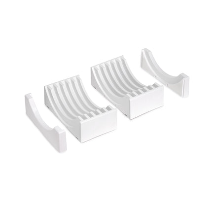 Emuca Kit de organizadores de platos para muebles, con capacidad para 13 platos, Plástico, Blanco