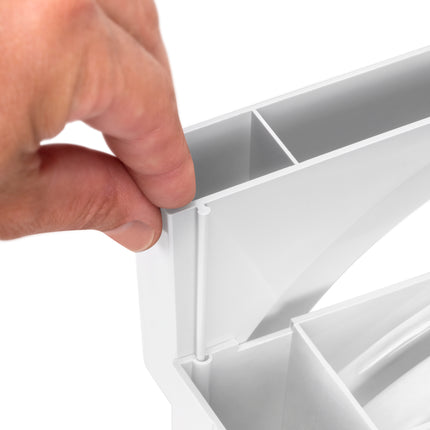 Emuca Kit de organizadores de platos para muebles, con capacidad para 13 platos, Plástico, Blanco