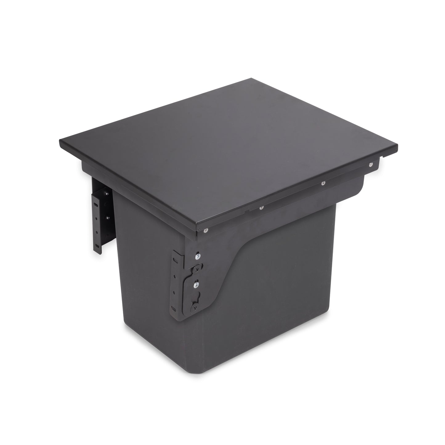 Emuca Recycling container for side fixing on kitchen furniture Recycle 1x35 litres, Steel, Anthracite grey plastic