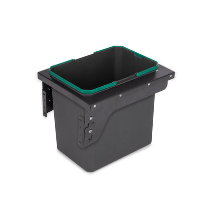 Emuca Recycling container for side fixing on kitchen furniture Recycle 1x35 litres, Steel, Anthracite grey plastic