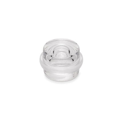 Lote de 6 topes para puertas adhesivos cilíndricos, fijación en el suelo, Plástico, Transparente