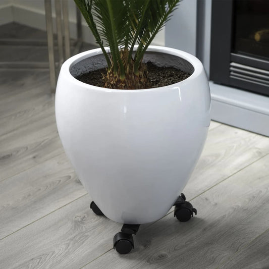 Nature Soporte para plantas con ruedas regulable 3 brazos metal negro