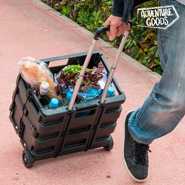 Trolley de transporte de aluminio con caja plegable de PP