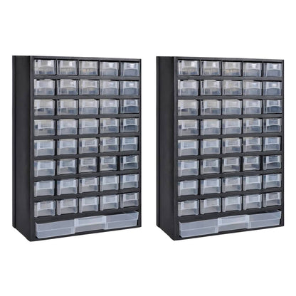 Tool storage cabinet 41 plastic drawers 2 units