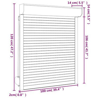 vidaXL Aluminium Blinds White 100x120 cm