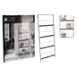 H&amp;S Collection Black metal magazine rack 150x56.5 cm