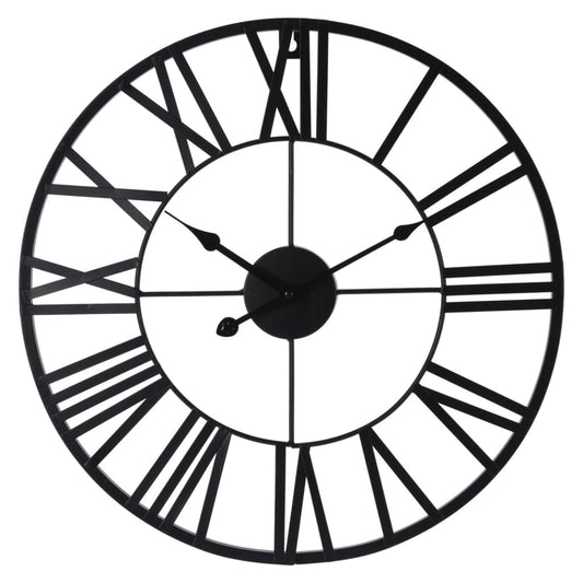 H&amp;S Collection Black Roman Numeral Wall Clock