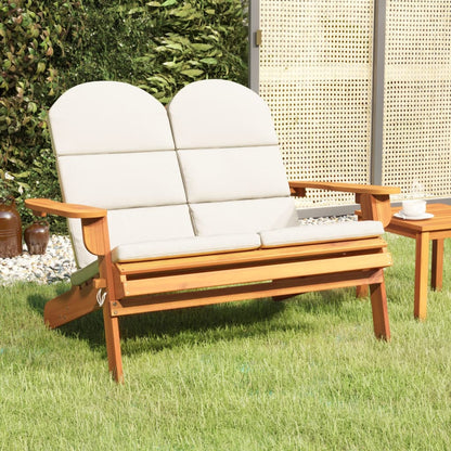 Adirondack Garden Bench with Cushions Acacia Wood 126 cm