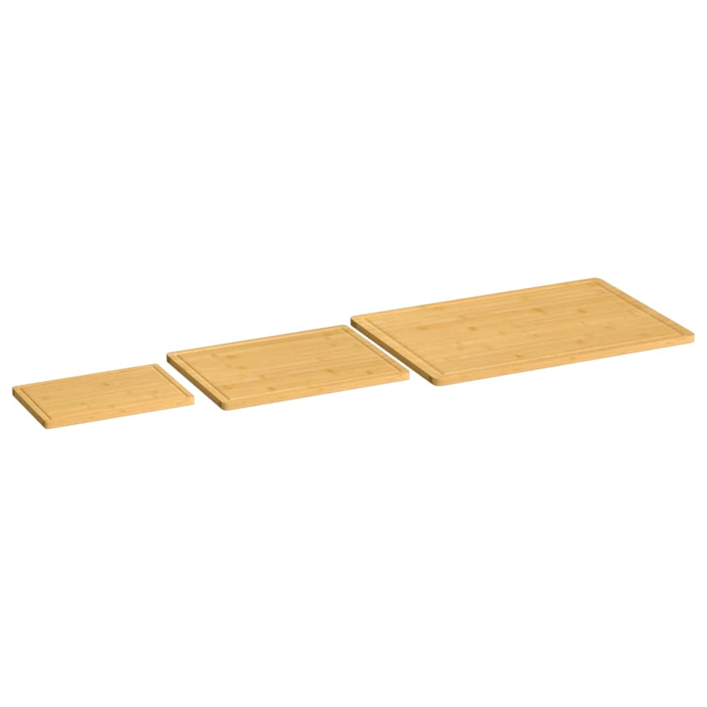 3-piece bamboo cutting board set