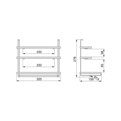 Emuca Titane kitchen roll holder, Steel, Anthracite grey