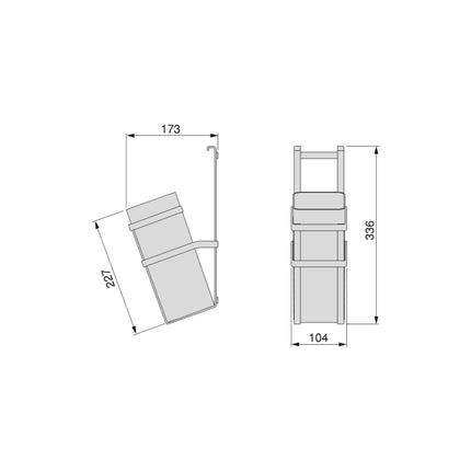 Emuca Portacuchillos de cocina Titane, Acero y Plástico, Gris antracita