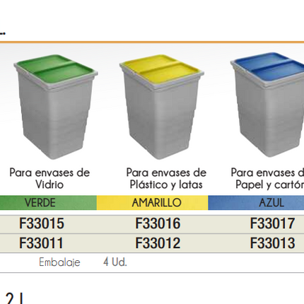 Contenedor de residuos ecológico 6-14L Plastimodul
